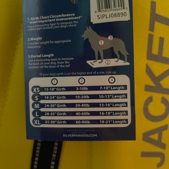 Silver Pooch Size S Life Jacket for Dogs NWT - Picture 4 of 6